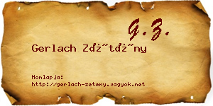 Gerlach Zétény névjegykártya
